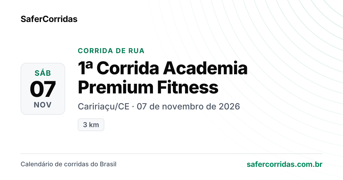 Cartaz de 1ª Corrida