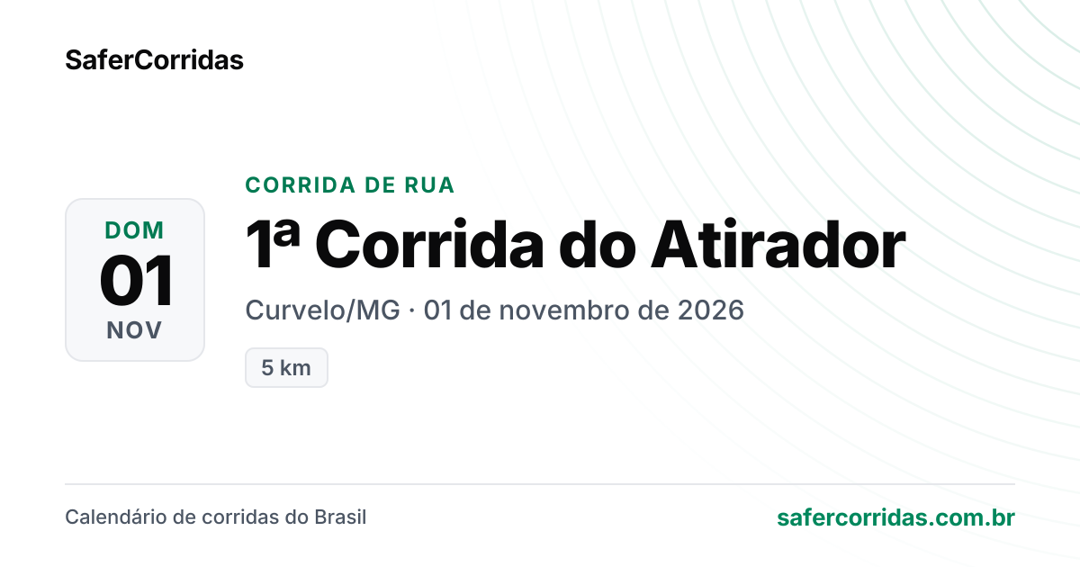 Cartaz de 1ª Corrida do Atirador