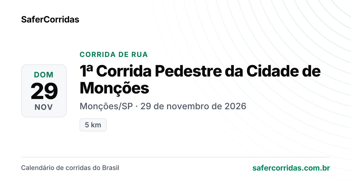 Cartaz de 1ª Corrida Pedestre da Cidade de Monções