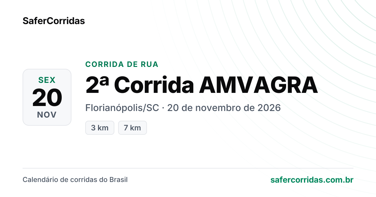 Cartaz de 2ª Corrida Amvagra