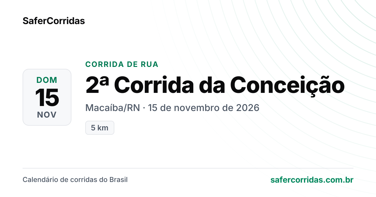 Cartaz de 2ª Corrida da Conceição