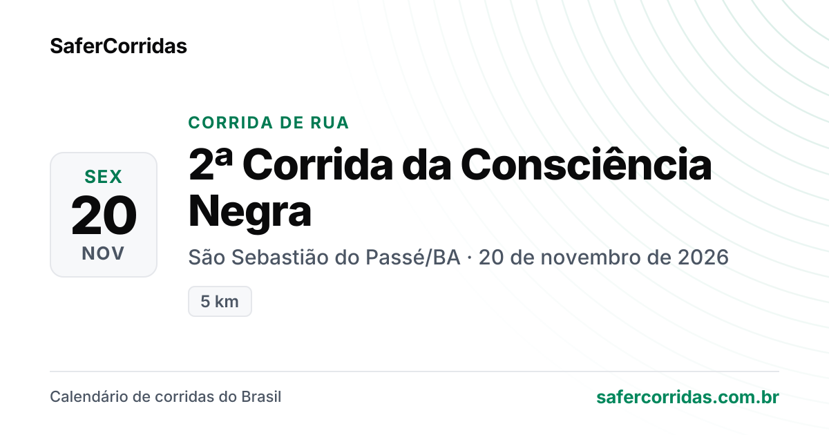 Cartaz de 2ª Corrida da Consciência Negra
