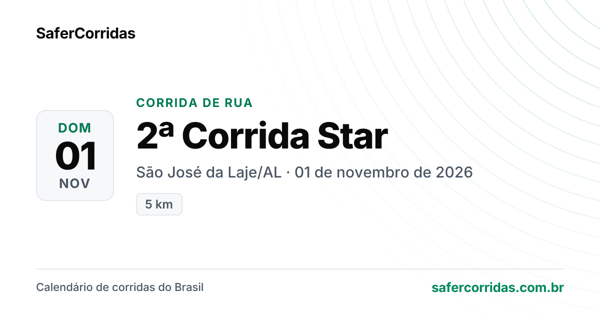 Cartaz de 2ª Corrida Star