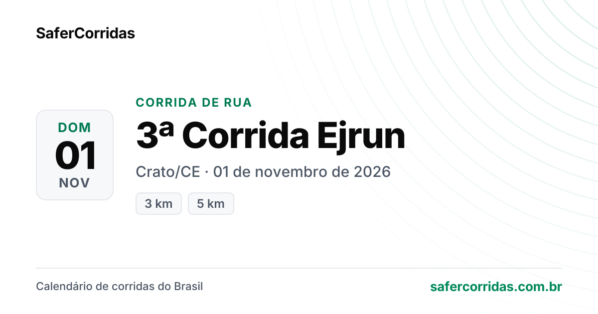 Cartaz de 3ª Corrida Ejrun
