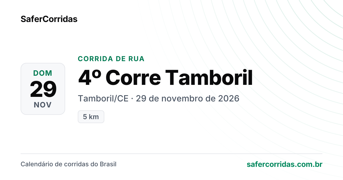 Cartaz de 4º Corre Tamboril
