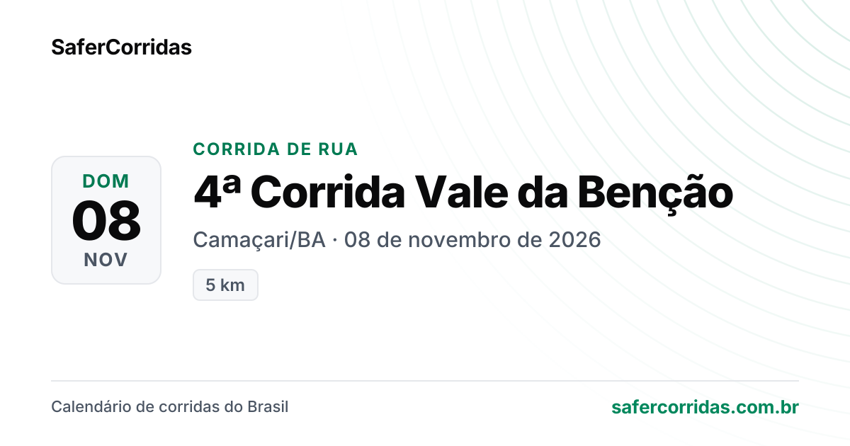 Cartaz de 4ª Corrida Vale da Benção