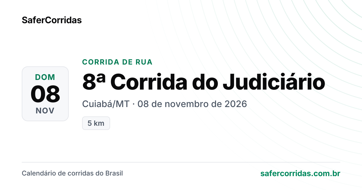 Cartaz de 8ª Corrida do Judiciário