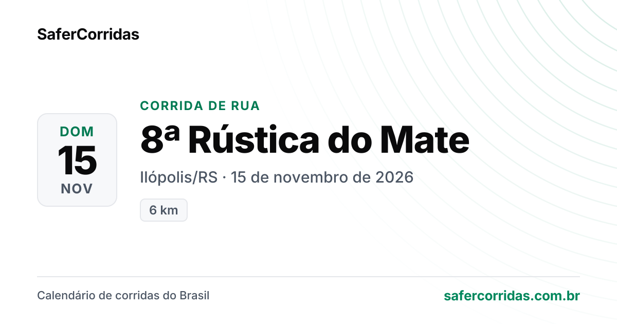 Cartaz de 8ª Rústica do Mate