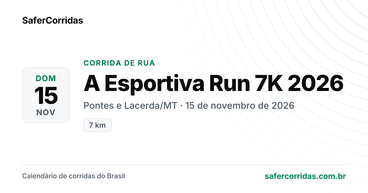 Cartaz de A Esportiva Run 7K 2026