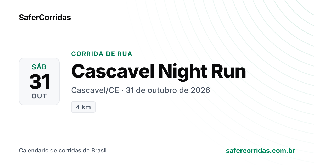 Cartaz de Cascavel Night Run