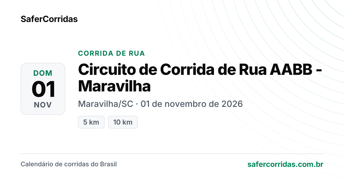 Cartaz de Circuito de Corrida de Rua AABB