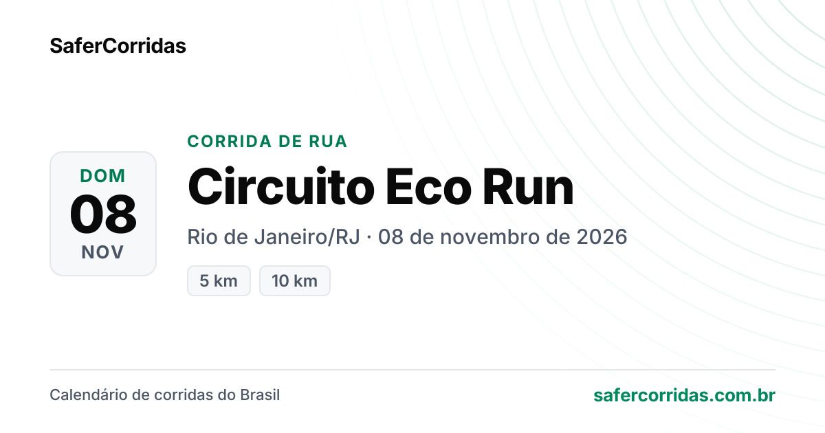 Cartaz de Circuito Eco Run