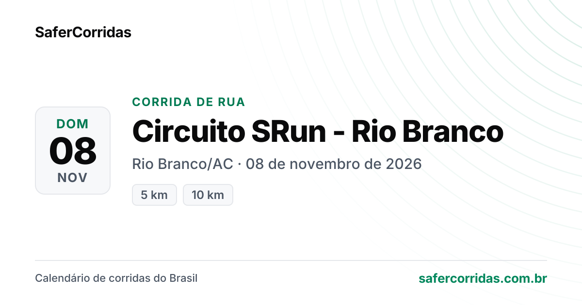 Cartaz de Circuito SRun