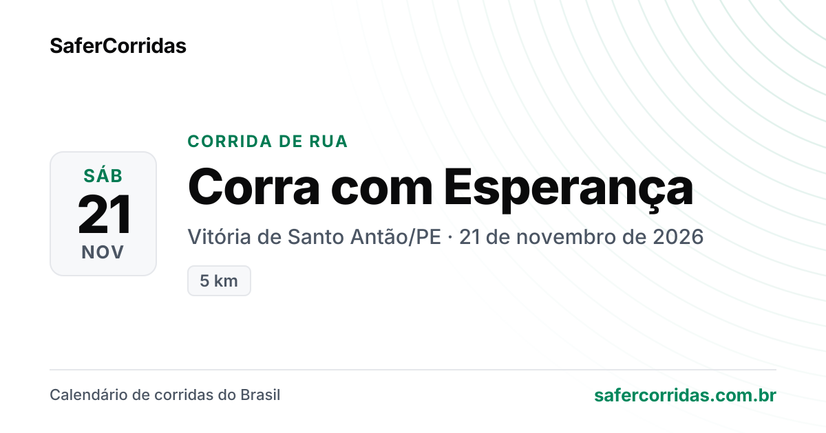 Cartaz de Corra com Esperança