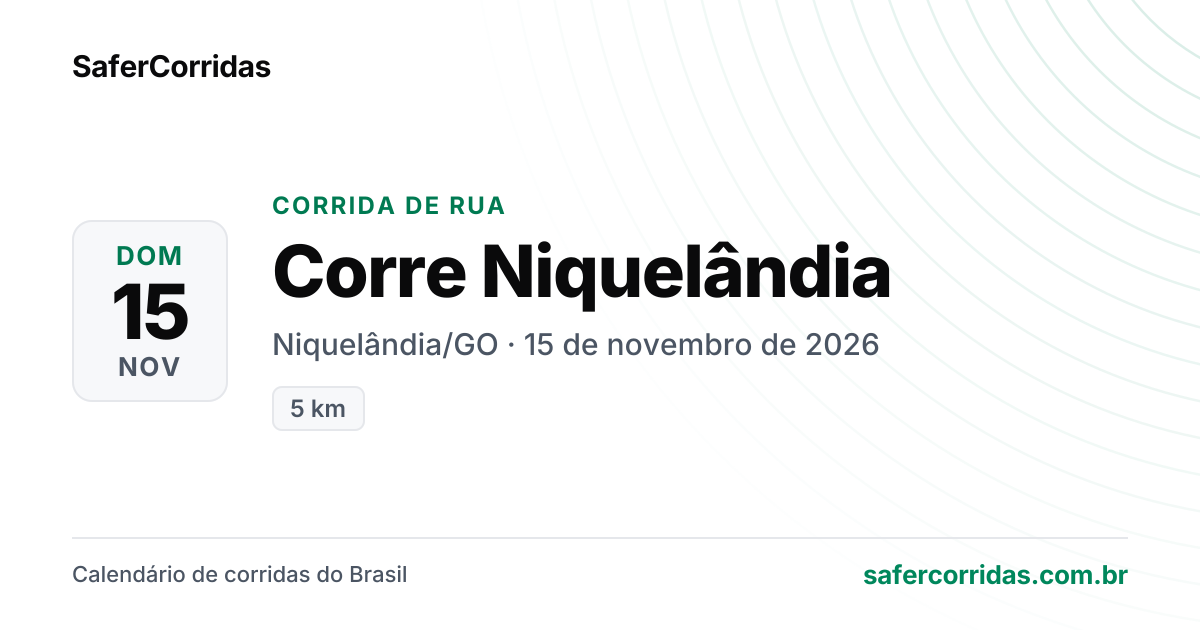 Cartaz de Corre Niquelândia
