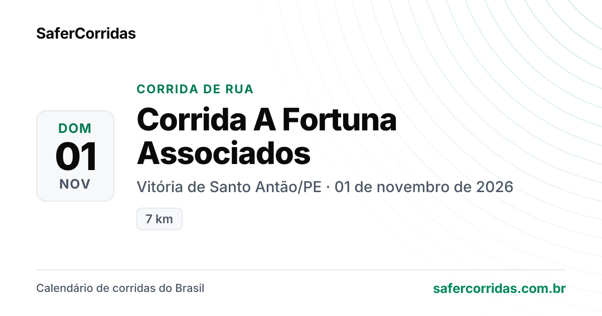 Cartaz de Corrida A Fortuna Associados