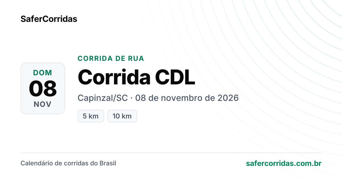 Cartaz de Corrida CDL