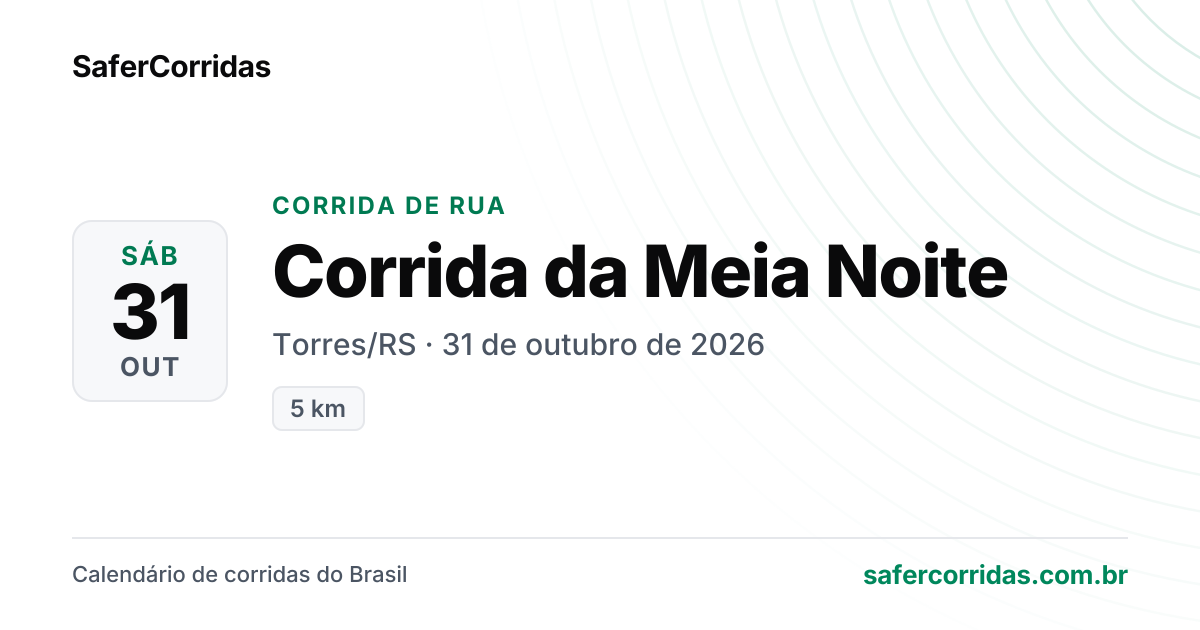 Cartaz de Corrida da Meia Noite
