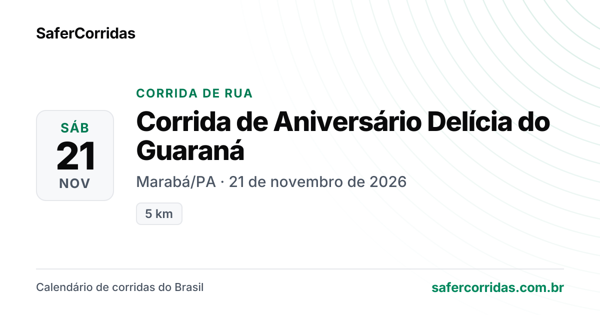 Cartaz de Corrida de Aniversário Delícia do Guaraná