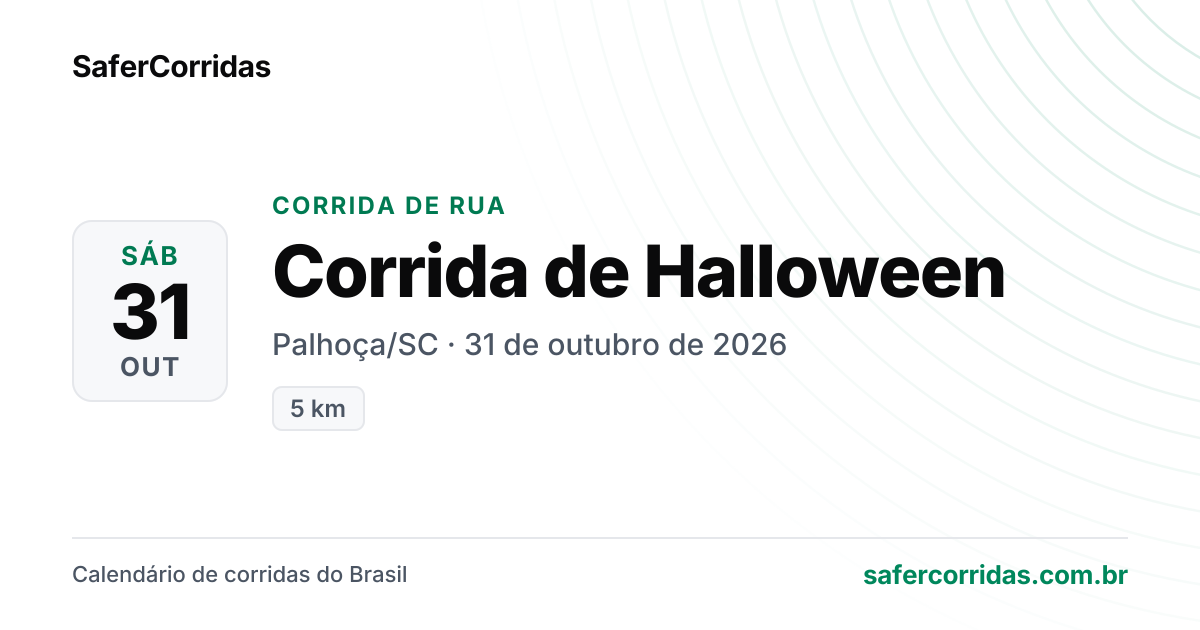 Cartaz de Corrida de Halloween