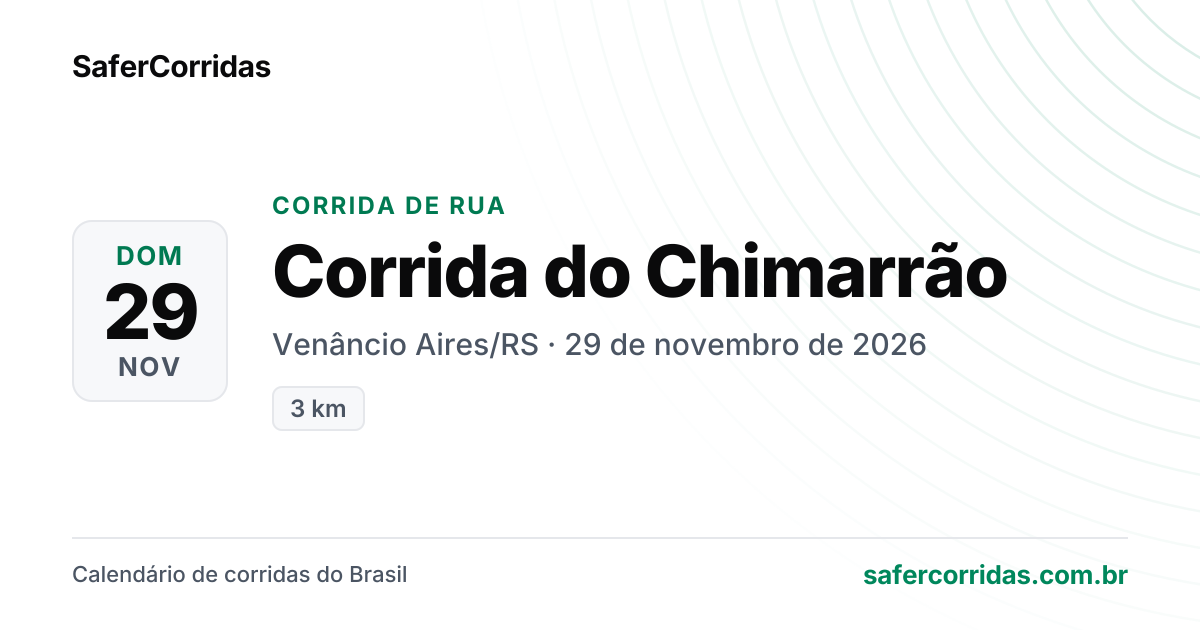 Cartaz de Corrida do Chimarrão