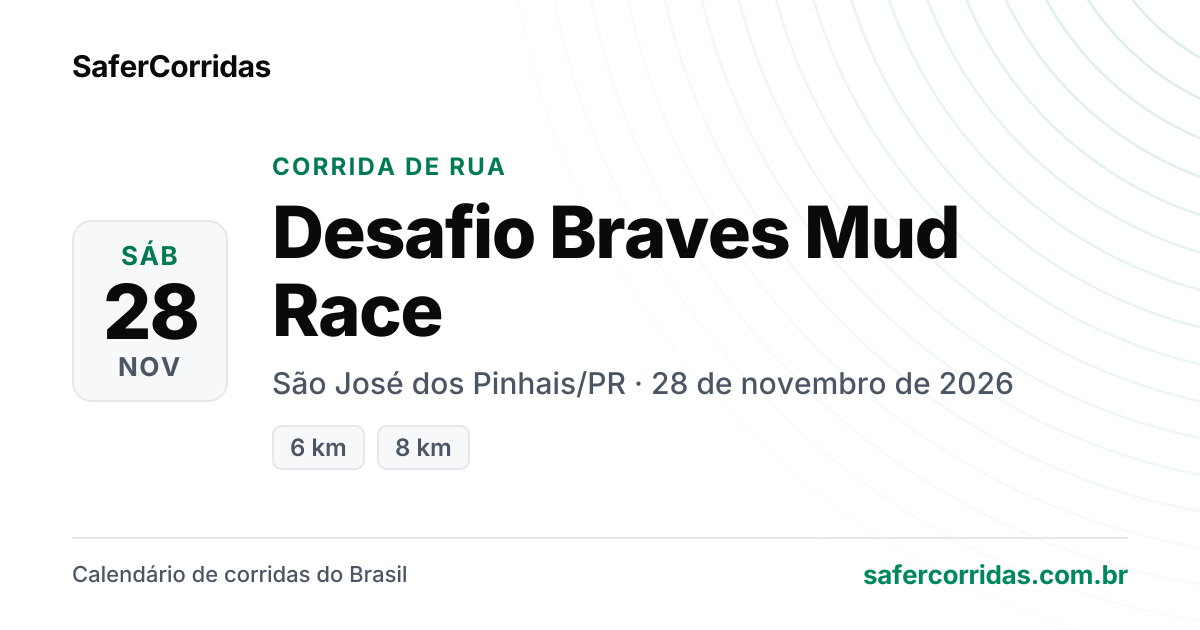 Cartaz de Desafio Braves Mud Race