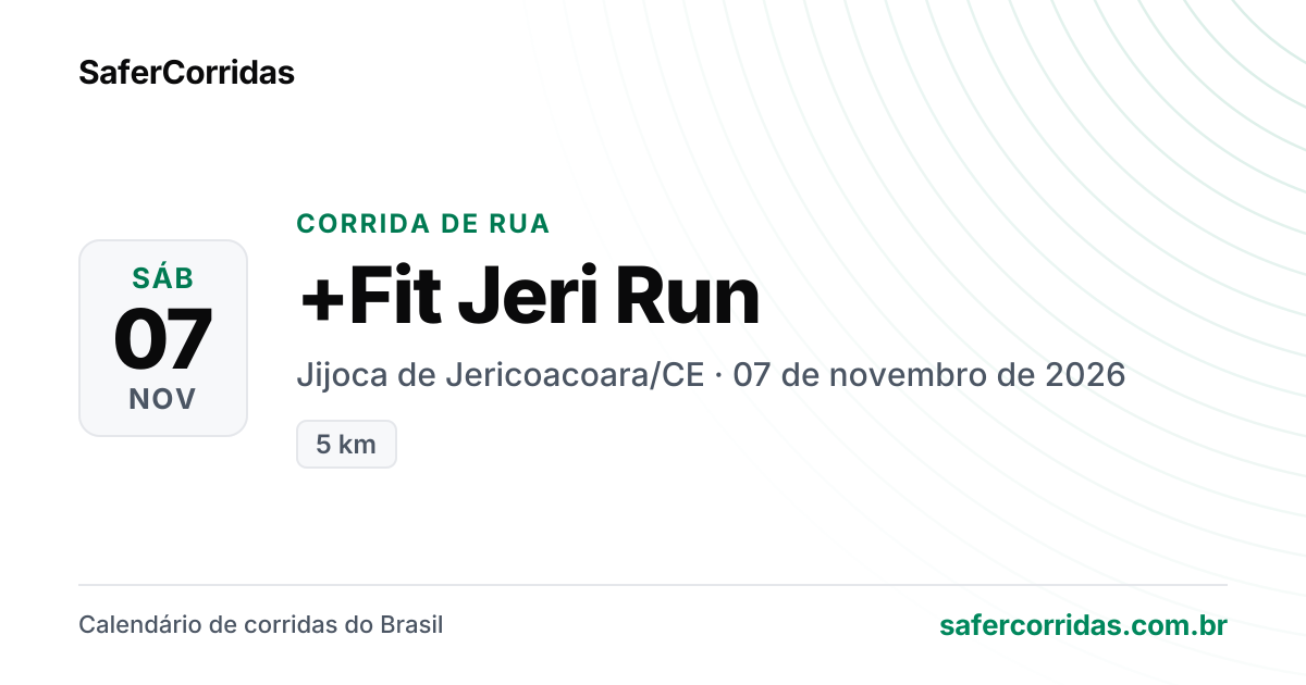 Cartaz de +Fit Jeri Run
