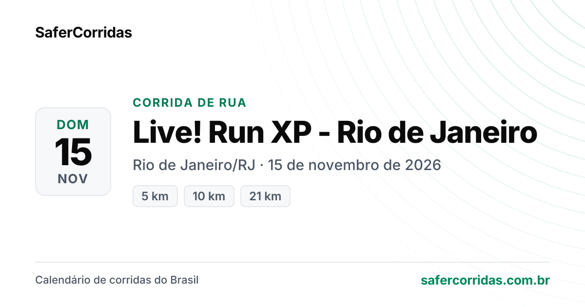 Cartaz de Live! Run XP