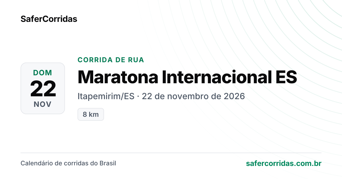 Cartaz de Maratona Internacional ES