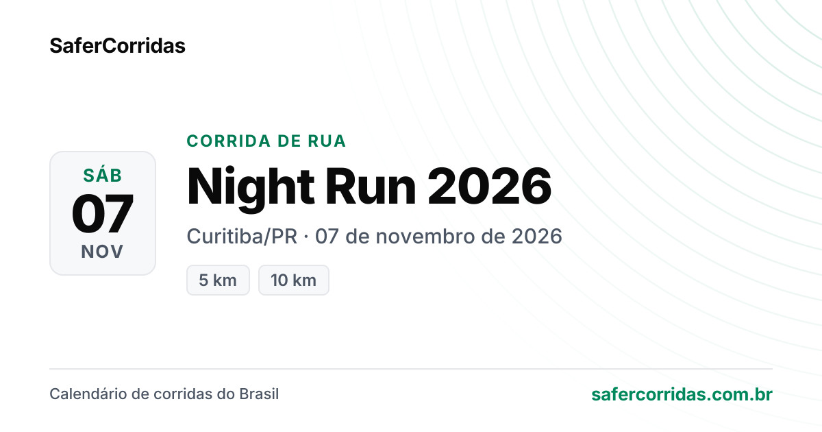 Cartaz de Night Run 2026