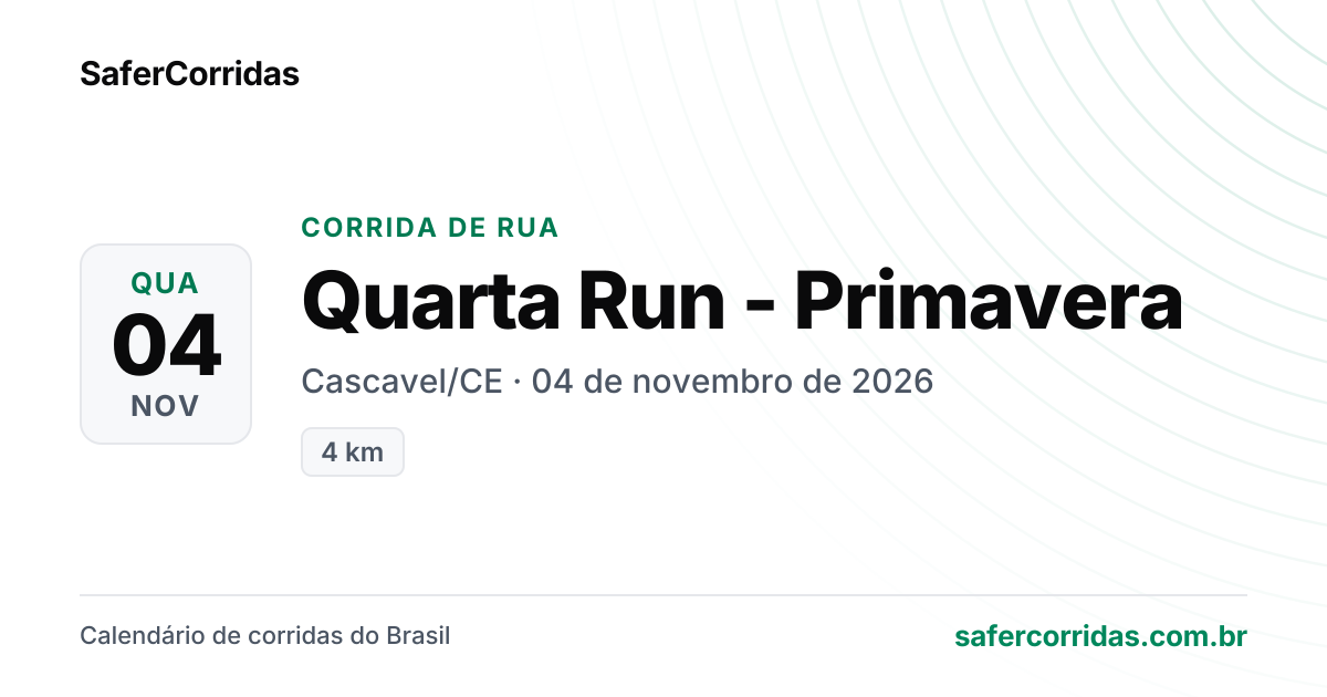 Cartaz de Quarta Run - Primavera