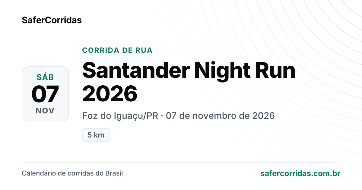 Cartaz de Santander Night Run 2026