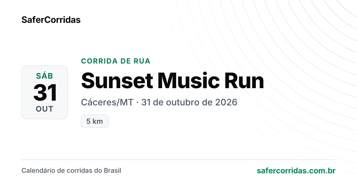 Cartaz de Sunset Music Run