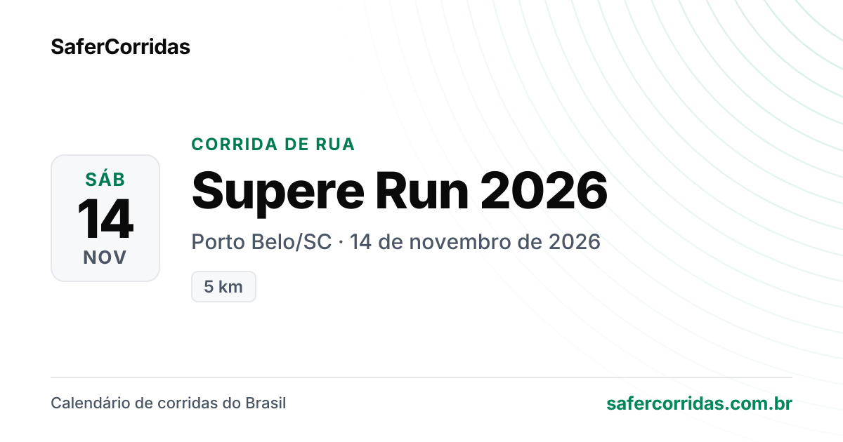 Cartaz de Supere Run 2026