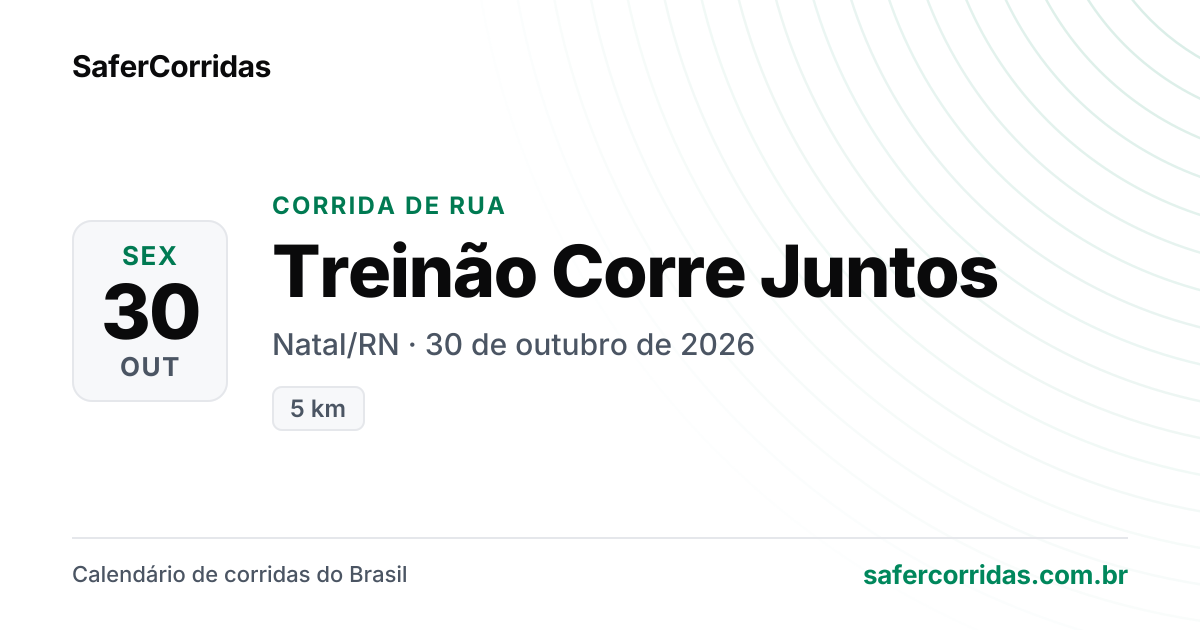 Cartaz de Treinão Corre Juntos