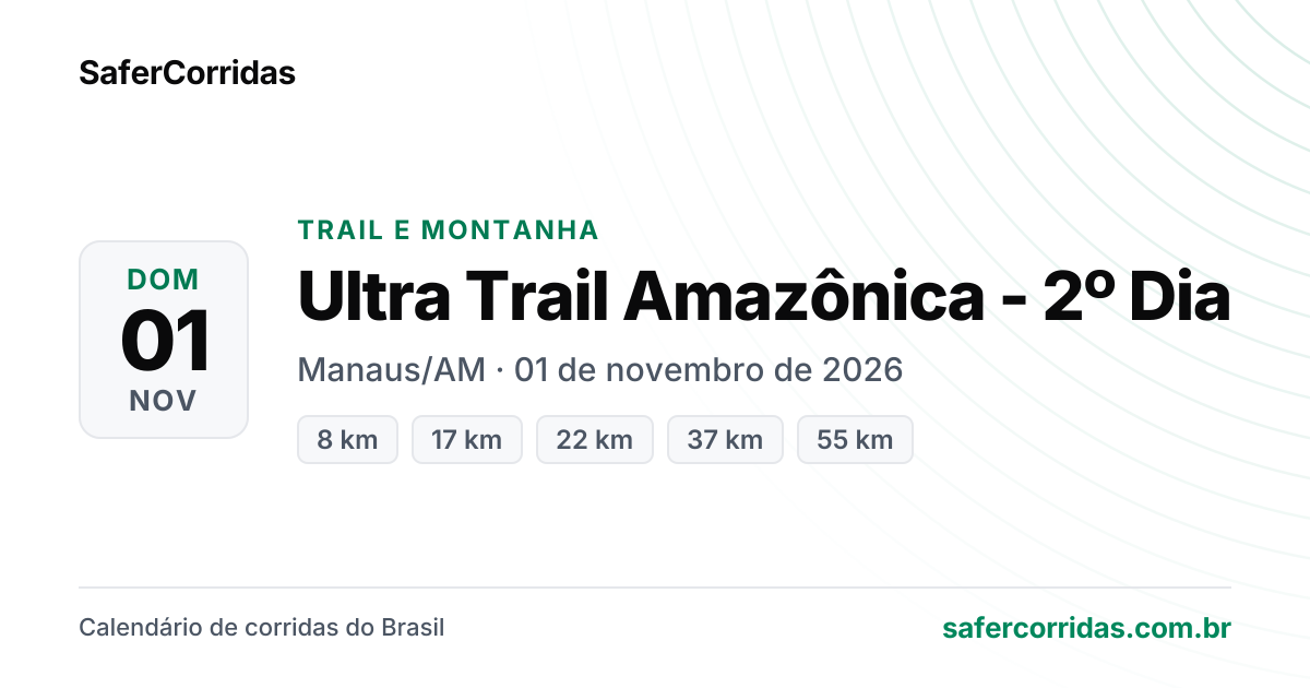Cartaz de Ultra Trail Amazônica - 2º Dia
