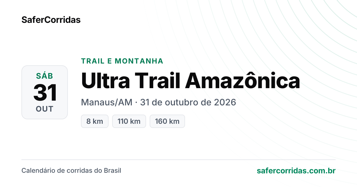 Cartaz de Ultra Trail Amazônica