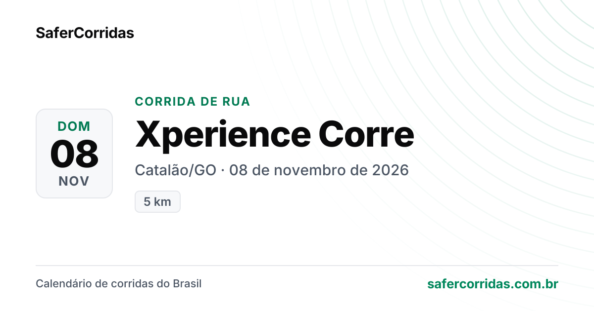 Cartaz de Xperience Corre